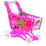 Žaislinis pirkinių vežimėlis su pjaustomomis daržovėmis ir pirkiniais "Shopping Cart"